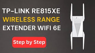 TP Link RE815XE Wireless Range Extender WiFi 6E [upl. by Acquah]