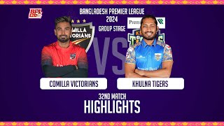 Comilla Victorians vs Khulna Tigers  Highlights  32nd Match  Season 10  BPL 2024 [upl. by Elok]