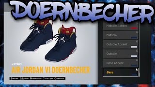 NBA 2K20 Shoe Creator  Air Jordan 6 “Doernbecherquot [upl. by Haldes]