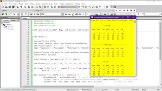 c program to make a calendar  Easiest way  Step by step [upl. by Gessner764]