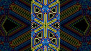 Kaleidoscope Visual Art with Upbeat Music Colorful Symmetrical Line [upl. by Euqinot]