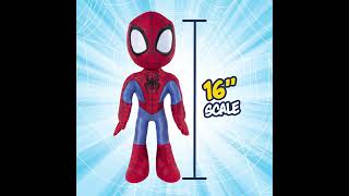 Marvel Spidey and His Amazing Friends 16quot Feature Plush My Friend Spidey with Sounds [upl. by Kcolttam]