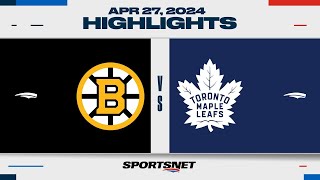 NHL Game 4 Highlights  Bruins vs Maple Leafs  April 27 2024 [upl. by Ilrebmyk32]