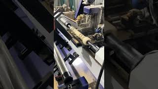 Four function automatic CNC woodworking lathe can process complex wooden table legs in one go cnc [upl. by Amalle569]