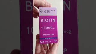 Carbamide Forte Biotinova Biotin Tablets of 10000mcg for Hair Skin and Nails Unboxing Biotin [upl. by Llerrat]