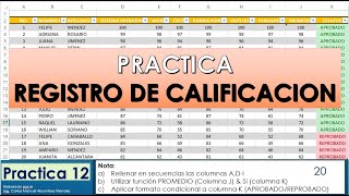 REGISTRO DE CALIFICACIONES EN EXCEL [upl. by Innek]