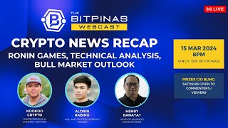 Crypto News Recap  Ronin Games Technical Analysis Bull Market Outlook  Webcast 42 [upl. by Julianna]