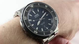 Oris Prodiver Date 733 7682 715407 8 26 75PEB Luxury Watch Review [upl. by Arimihc]