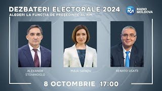 🔴 DEZBATERI ELECTORALE Alegerile pentru funcția de Președinte al Republicii Moldova  08102024 [upl. by Ttenaj]