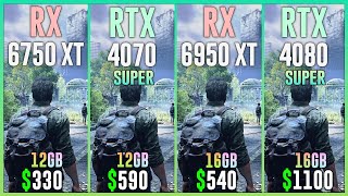 RX 6750 XT vs RTX 4070 SUPER vs RX 6950 XT vs RTX 4080 SUPER  Test in 20 Games [upl. by Uzial]