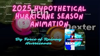 2025 Hypothetical Hurricane Season Animation… [upl. by Gelman]