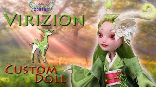 POKEMON ZODIAC 6 Custom Doll Repaint Capricorn – Virizion Forest Spirit MHEAH OOAK [upl. by Perot]