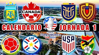 Calendario Fecha 1 de la Copa America 2024 [upl. by Ahsinad503]