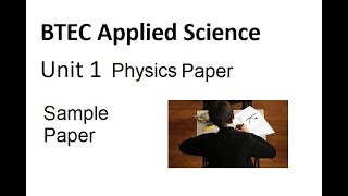 Unit 1 Physics Paper Sample [upl. by Jacobina482]