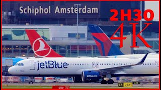 2H30MIN Plane Spotting at Amsterdam Schiphol Airport AMS  4K [upl. by Now]