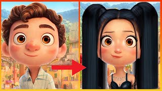 Luca Pixar Disney Glow Up Into Bella Poarch  Disney Transformation [upl. by Oj849]