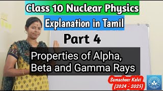 Properties of Alpha Beta and Gamma Rays Class 10 Science Unit 6 Nuclear Physics [upl. by Bowes154]