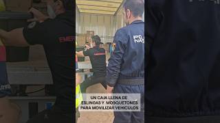 Entrega de material a Policia nacional y gruistassupervivencia dana emergr emergencia [upl. by Enerod]