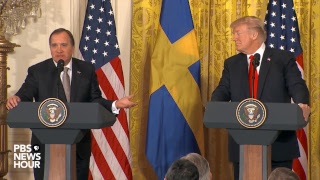 WATCH President Trump holds joint press conference with Swedish Prime Minister [upl. by Akenot]