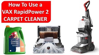 VAX RAPID POWER 2  A Beginners Guide to using your carpet washer [upl. by Stafani]