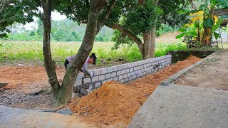 build a retaining wall add more soil to widen the hallway for the landlord I am staying with [upl. by Yeldarb]