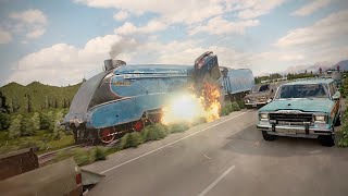 LNER Mallard Train amp Car Crash Animation Short Film [upl. by Lucas]