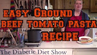 Easy Ground Beef Tomato Pasta Recipe 294  Quick pasta Meat sauce pasta GroundBeef [upl. by Tapes]