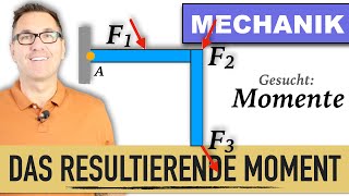 Resultierende Momente Position der Einzelmomente  Stützträger  Momentensatz [upl. by Yslek]