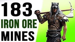 Skyrim All Iron Ore Mines Locations 183 Iron Ore [upl. by Hamal879]