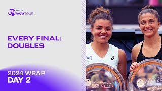 Khromacheva Siniakova Danilina Dominate  Every Doubles Championship Point  2024 WTA Wrap  Day 2 [upl. by Finn]