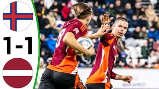 Faroe Islands vs Latvia 11 All Goals and Extended Highlights [upl. by Rogozen]