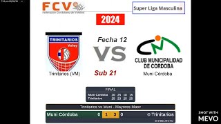 Vóley FCV 2024  Super Liga Masc Sub21  Trinitarios vs Muni de Córdoba LIVESD [upl. by Assiram]