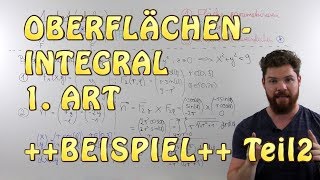 Oberflächenintegral 1Art  BEISPIEL Teil 2  Parametrisierung in Polarkoordinaten [upl. by Eiramyelhsa]