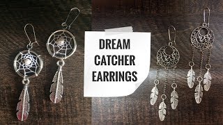 DIY ❤ Dream Catcher Earrings [upl. by Reniar888]