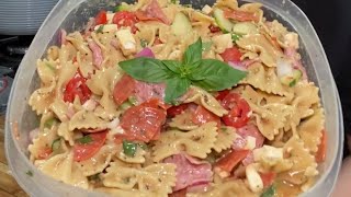 Delicious Cold Pasta Salad Perfect Side for a BBQ [upl. by Aramas]