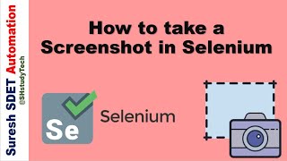 How to Take Screenshot using Selenium WebDriver  Capture Screen with Selenium  SDET [upl. by Bright390]