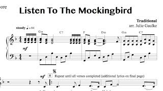 Listen To The Mockingbird folk song  arr Julie Gaulke [upl. by Oflodur913]