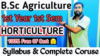 Bsc Agriculture 1st year Syllabus and Classes  HORT111  Bsc agri classes amp Syllabus 1st year [upl. by Nedyaj847]