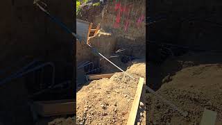 Placing Caisson concrete [upl. by Sheffy]