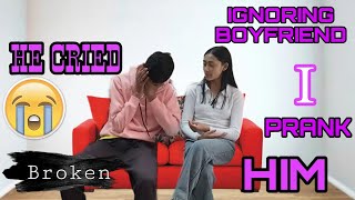 IGNORING MY BOYFRIEND PRANK   he was crying 😭 [upl. by Cilurzo]