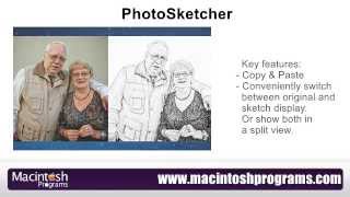 Convert Photos Into Pencil Sketch on Mac OS X  PhotoSketcher [upl. by Hadrian198]