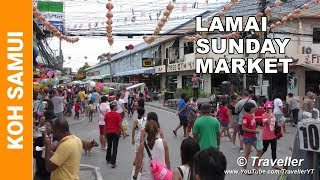 LAMAI BEACH Night Market in Koh Samui  Sunday Night Food Market at Lamai Beach [upl. by Rowley398]