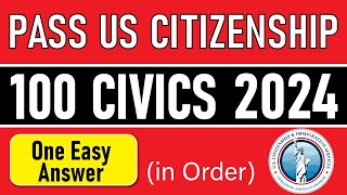 100 civics questions and answers 2024  100 civic question for citizenship [upl. by Schwab]