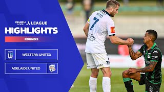 Western United FC v Adelaide United  Highlights  Isuzu UTE ALeague 202324  Round 05 [upl. by Giffer1]