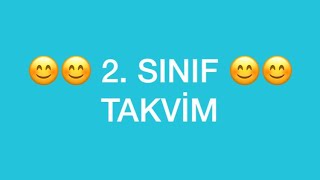 2 SINIF TAKVİM [upl. by Yenrab733]