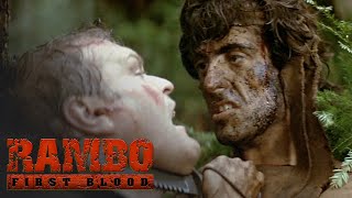 Rambo Hunts Cops In The Forest EXTENDED Scene  Rambo First Blood [upl. by Tertias]