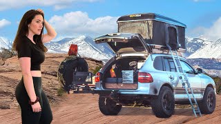 LIVING in a PORSCHE fulltime amp attempting Hells Gate in Moab [upl. by Obelia739]