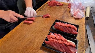 Super Fresh How to Make the Most Delicious Bluefin Tuna Sashimi  新鮮無比 如何做出最美味的黑鮪魚生魚片 [upl. by Verna221]