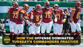 How the Offense Dominated Tuesday’s Commanders Practice  Take Command [upl. by Llerrahs]