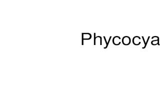 How to pronounce Phycocyanin [upl. by Yaral]